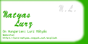matyas lurz business card