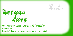matyas lurz business card